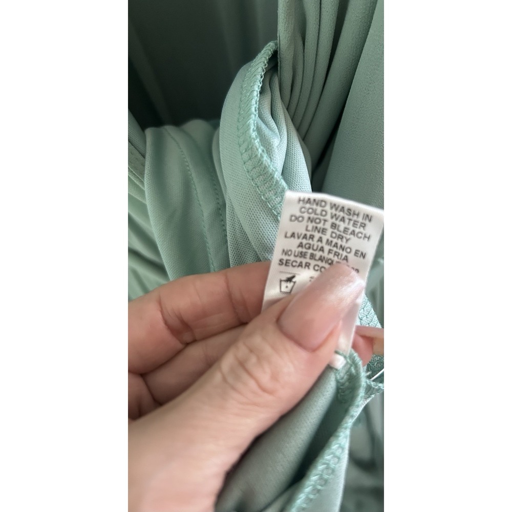 Women's Balticborn Mint Green Long Maxi Gown Size V Neckline Size L Bridesmaid - Picture 6 of 11